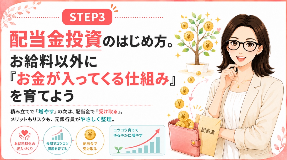 配当金投資のはじめ方。お給料以外にお金が入ってくる仕組みを育てよう