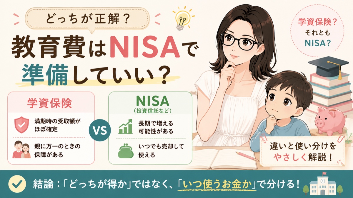 教育費はNISAで準備していい？学資保険とNISAの違いと使い分け