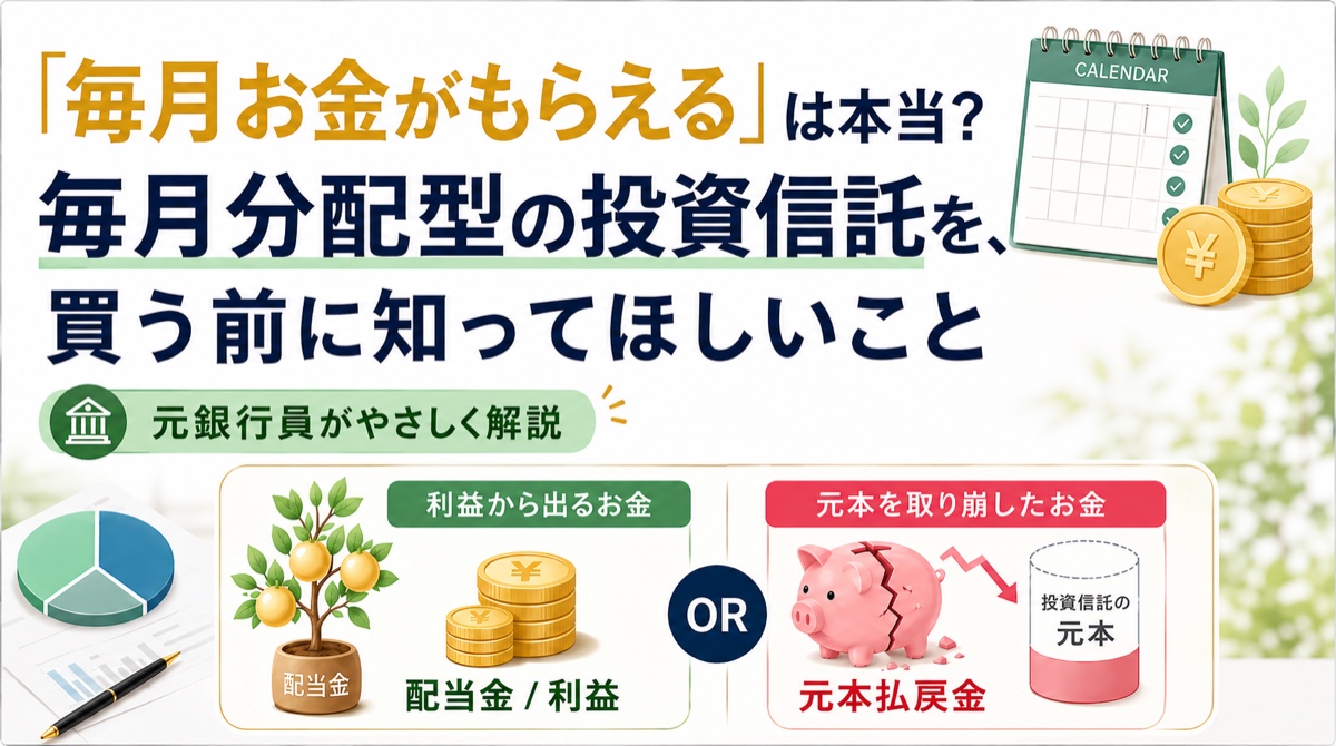 毎月お金がもらえるは本当？毎月分配型の投資信託を買う前に知ってほしいこと