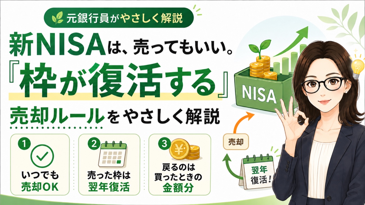 新NISAは、売ってもいい。枠が復活する売却ルールをやさしく解説