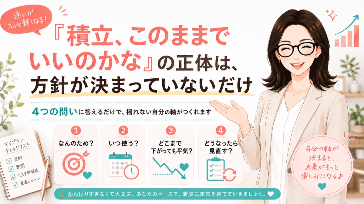 積立、このままでいいのかなの正体は、方針が決まっていないだけ